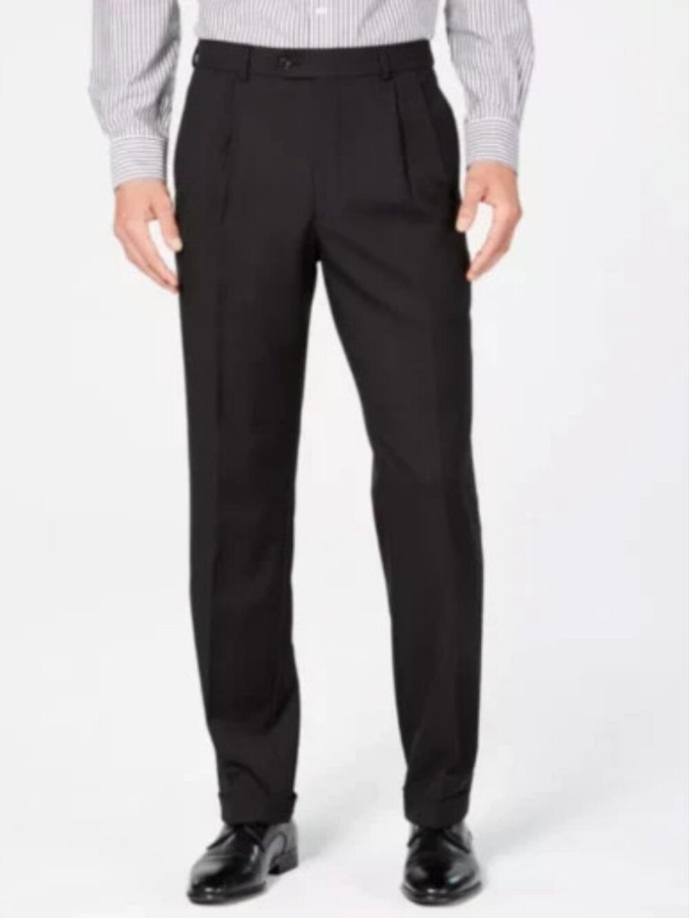 Lauren Ralph Lauren Pants Mens 34x32 Black Label Ultraflex Pleated Stretch NEW